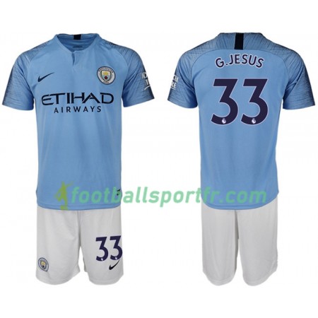 Tenue Manchester City G.JESUS 33 Enfant Domicile 2018-2019 Maillot de Foot